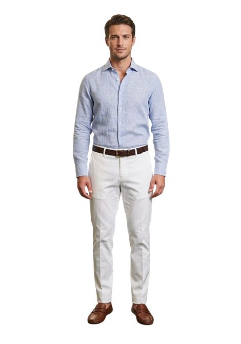 Pantalone Chino in Cotone Stretch MICHAEL COAL | Pantaloni | MC1.BRAD.200300940